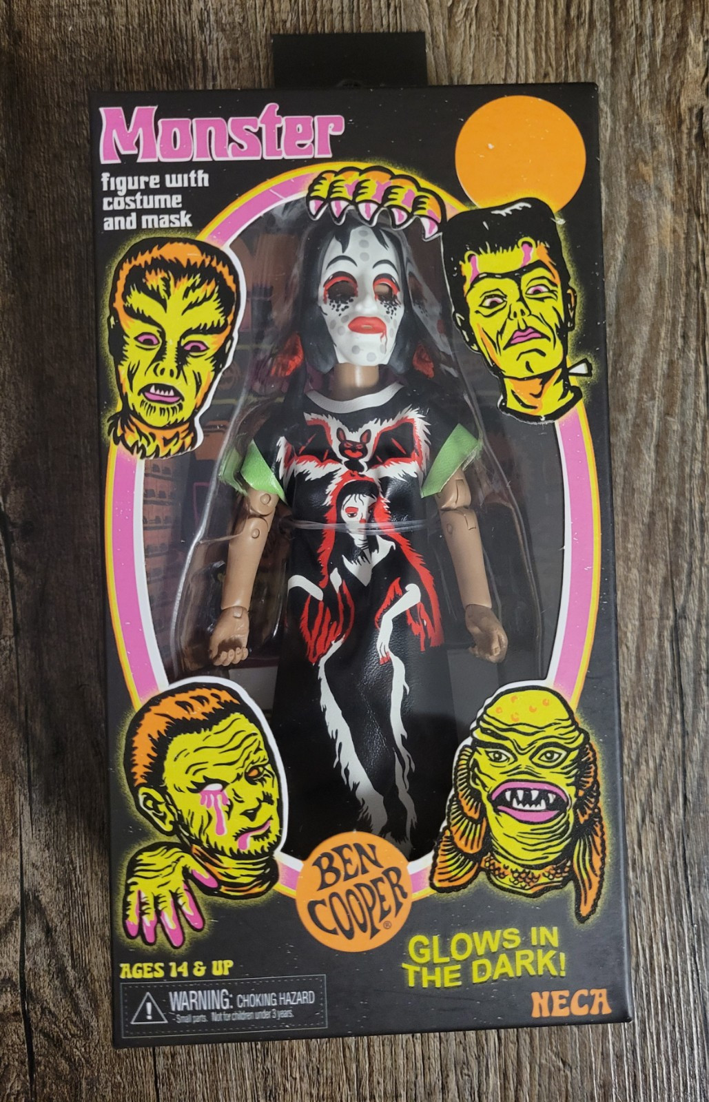 NECA Glow-in-the-Dark Ben Cooper Vampire Girl Monster Kid Collectible Figure  