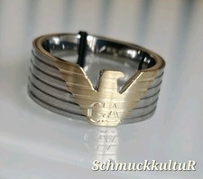 Emporio Armani Ring EGS3076040 Herren Edelstahl Bicolor NEU OVP