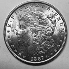 1887 Morgan Silver Dollar $1 Philadelphia 90% Silver US Coin