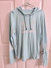 Under Armour lightweight light blue hoodie. Size large. Pre-loved