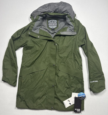 Boulder Gear Cherrington Rain Jacket Men's Green Hooded L Waterproof Nano
