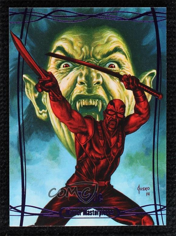 2016 Upper Deck Marvel Masterpieces Epic Purple 73/199 Blade #36 2qf