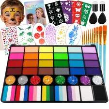Face Paint Kit for Kids 52 Colors Professional Face Paint Makeup Set Non-Toxic