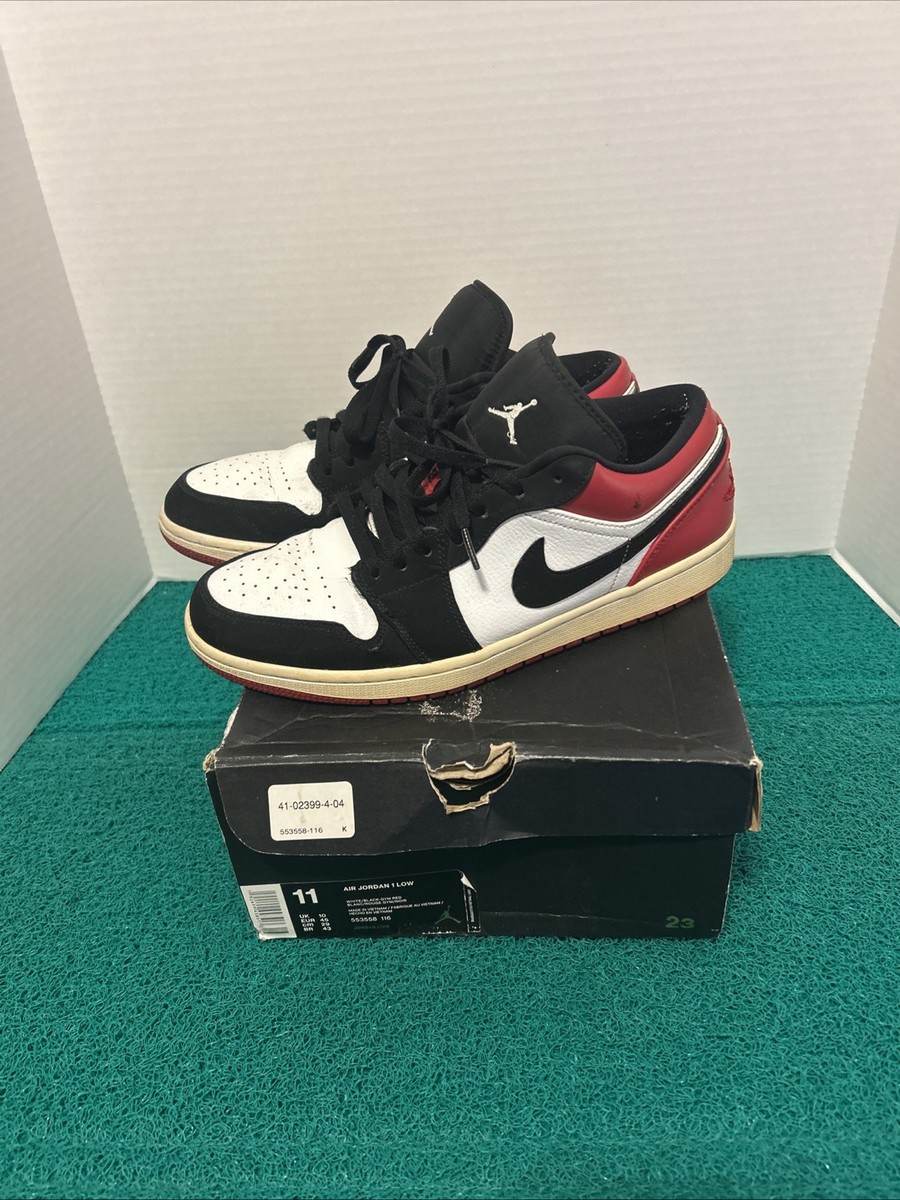 Size 11 - Air Jordan 1 Low Black Toe With Box 553558 116 Size 11 - Air Jordan 1 Low Black Toe With Box 553558 116