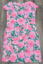 Lily Pulitzer Women’s T-Shirt Dress Destini Floral Short Sleeve Cotton Size M
