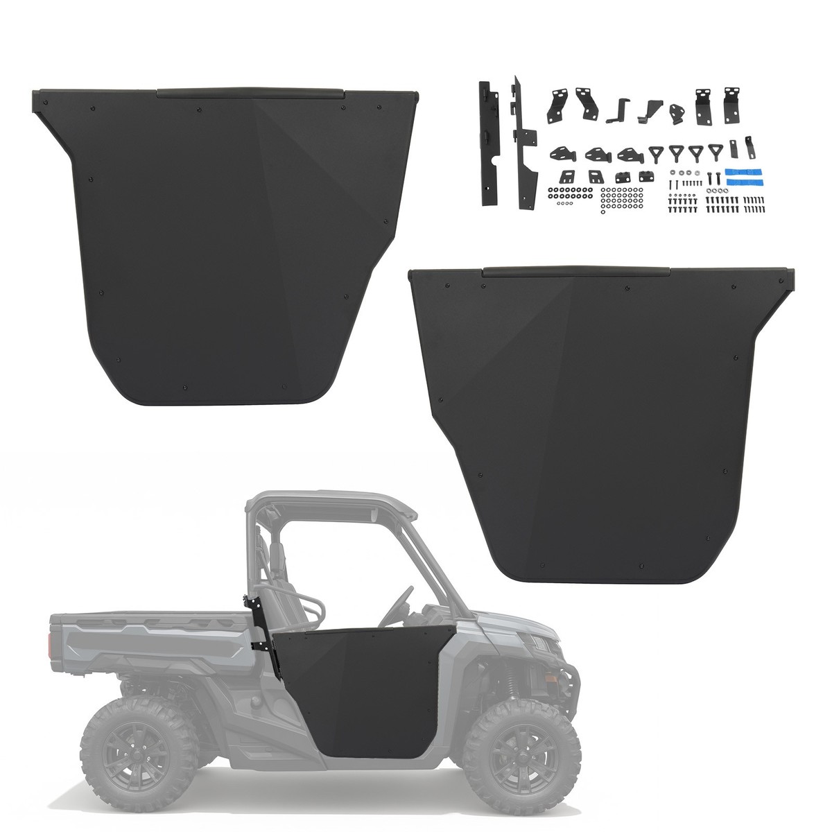 Steel Black Half Doors Set For 2019-2022 CFMOTO Uforce 1000 UTV