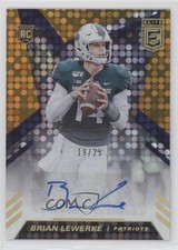 2020 Panini Donruss Elite Rookie Orange 19/25 Brian Lewerke #RA-BL Auto 9r9