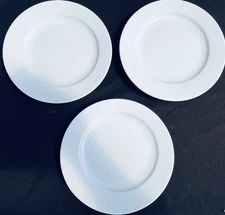 Studio Nova Studio ‘Off-Center’ White (3) 8” Salad Plates Never Used
