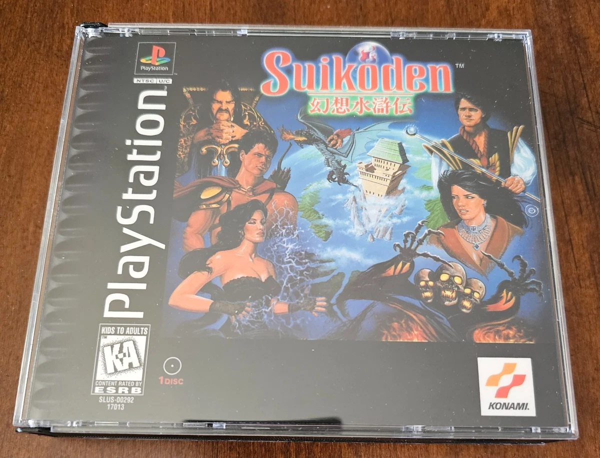 Suikoden Sur PlayStation 1 (NTSC U/C) – Complet, Boîte, Notice, Très Bon état