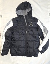 Nike Jordan Jumpman Fleece-Lined Puffer Hooded Jacket, Boy's Size Large 12-13 