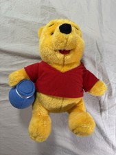 Mattel Disney Winnie The Pooh Bear w/ Honey Pot 1994 Stuffed 10  Plush Toy