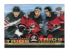 2021-22 TIM HORTONS TEAM CANADA TRIOS - TRIO T4 MACKINNON O'REILLY MARNER T-4