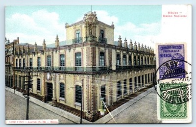 Postkarte México - México Banco Nacional - Latapi y Bert - 230457 - 1933