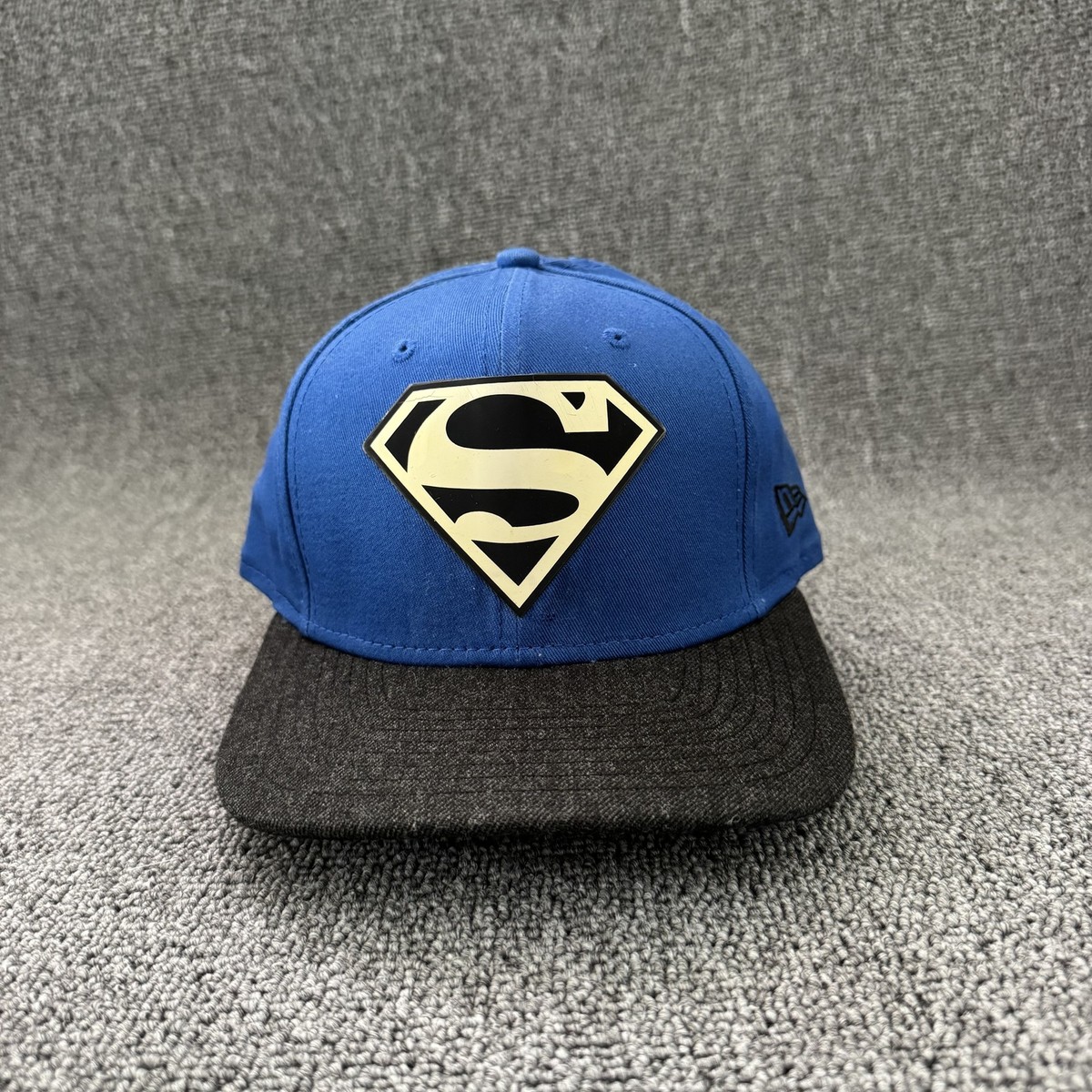 New Era Superman 9FIFTY Snapback Cap Blue Black Flat Brim One Size DC Comics