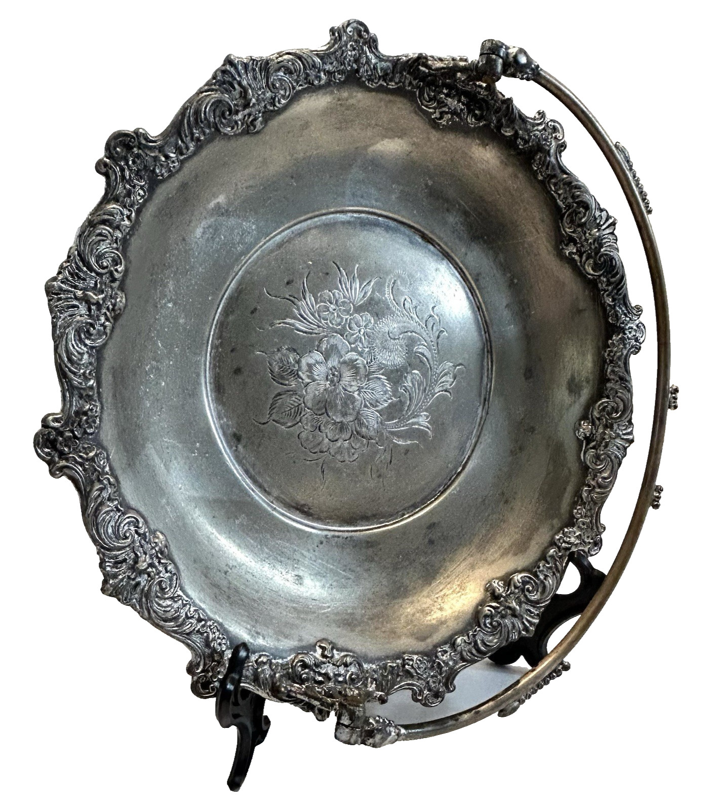 Antique Middletown Silver Co Brides Basket Quadruple Plated Victorian Era 1901