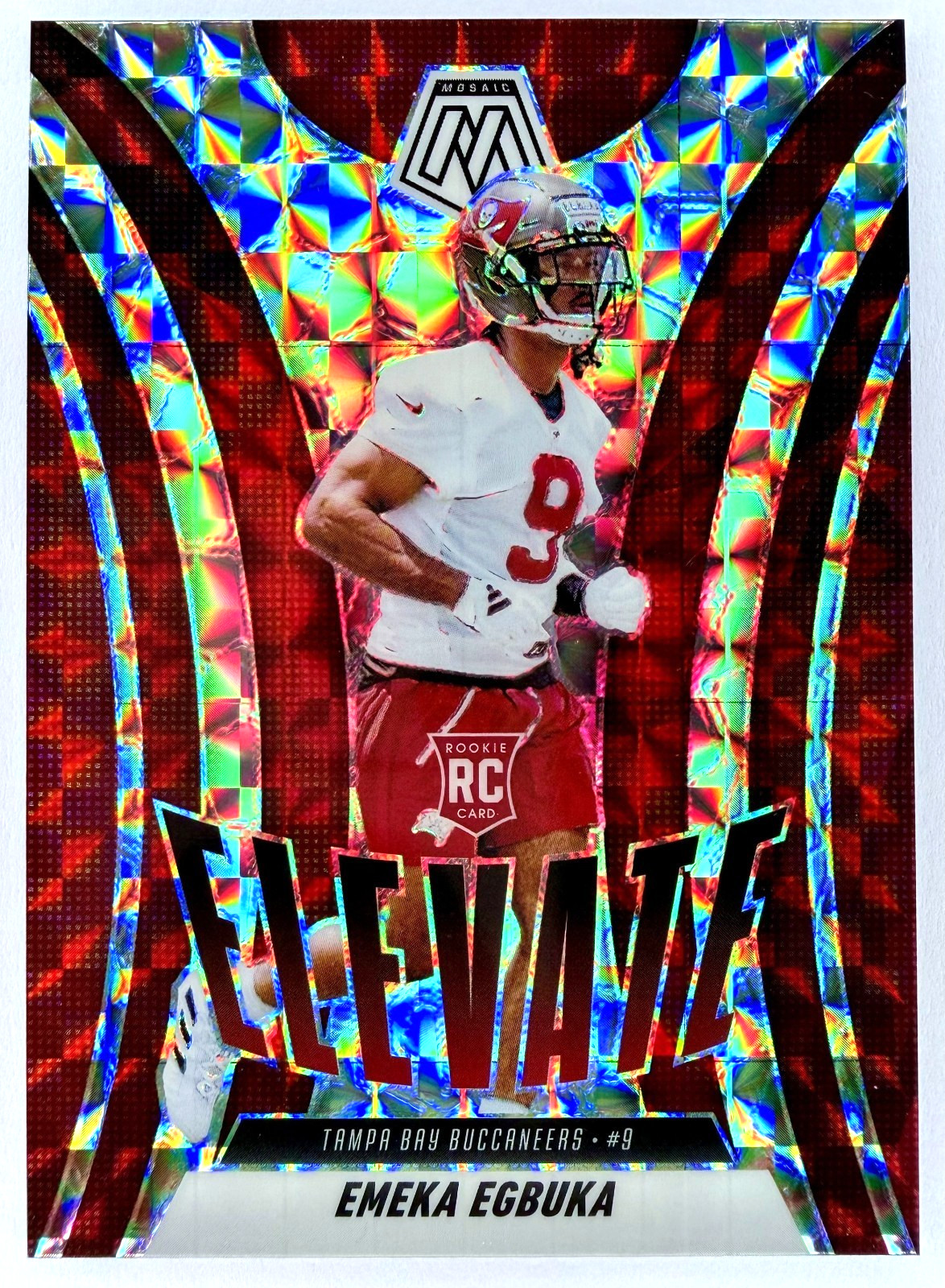 2025 Panini Mosaic EMEKA EGBUKA #2 RC Rookie Elevate Silver Mosaic - Buccaneers