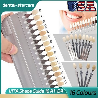 Porcelain Dental Shade Guide VITA Classical 16Colours A1-D4 Whitening Comparison