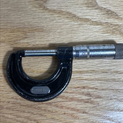 Starrett 0 - 1'' Outside Micrometer 1 Inch # 436 Vintage Machinist Tool
