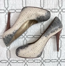 STUART WEITZMAN Snake Skin Python Leather Stiletto Shoes Pumps Heels Rowin 8.5