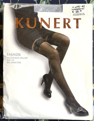 Kunert Fashion Glitter Stay Up Size II M Silvergrey