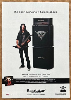 GUS G - BLACKSTAR AMPS 2012 Full page UK Magazine ad FIREWIND OZZY OSBOURNE