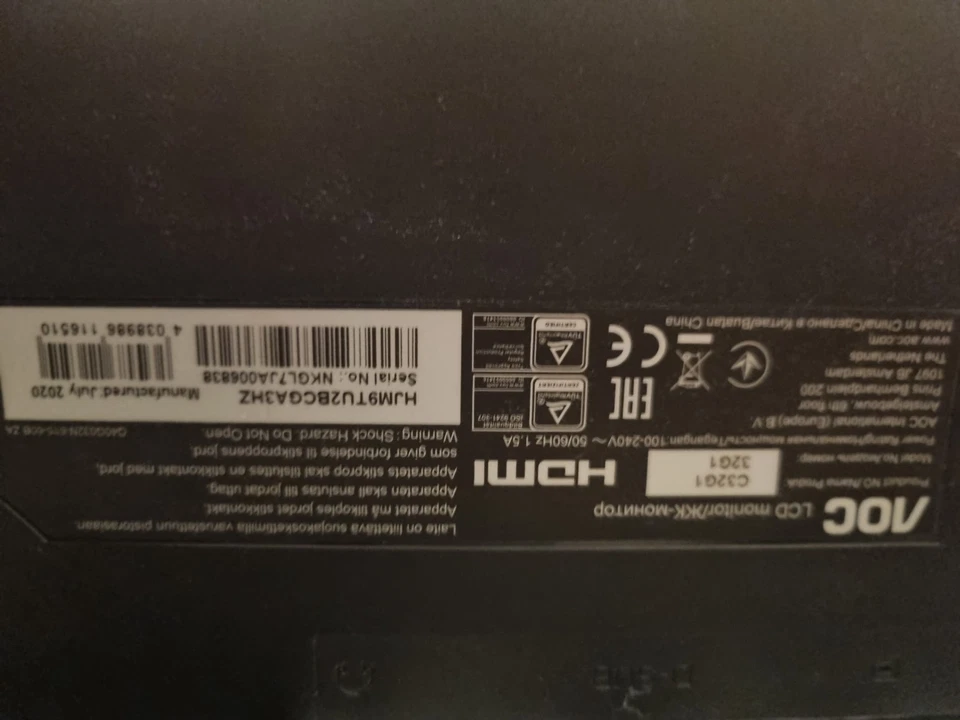 AOC C32G1 31.5inches 144Hz 1080P Curved Gaming Monitor - Image 4 of 4