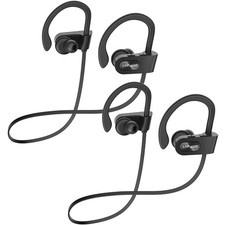 Sport Bluetooth Headphones with Microphone, 16H Deep Bass Running Headphones ...