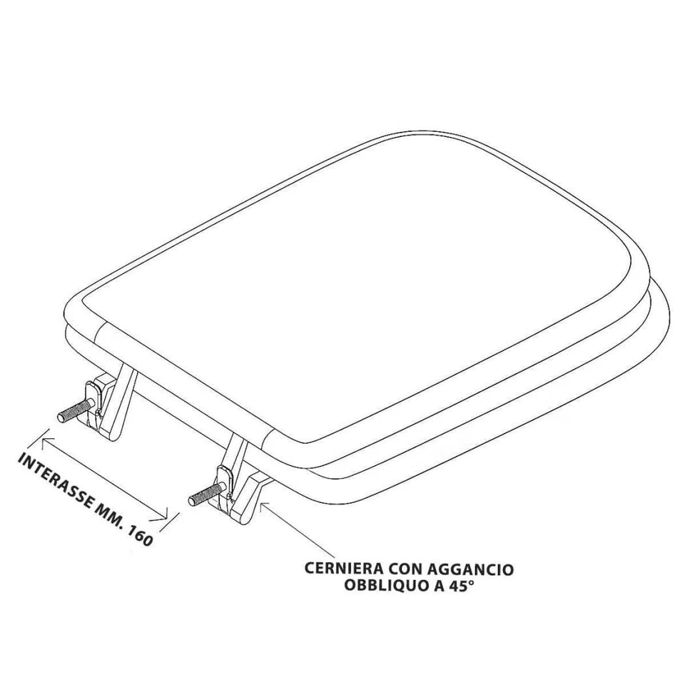 SEDILE RICAMBIO CONCA IDEAL STANDARD BIANCO LACCATO - Immagine 2 di 4