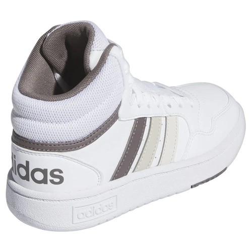 Adidas HOOPS 3.0 MID K, Sneaker Alta Ragazzi - Bianco, Beige - Foto 6 di 8
