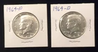 2 - 1964 Kennedy Silver Half Dollars 1964-P And 1964-D