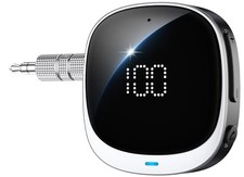 AUX Bluetooth Adapter for Car, LED Screen Bluetooth 5.3 Receiver for