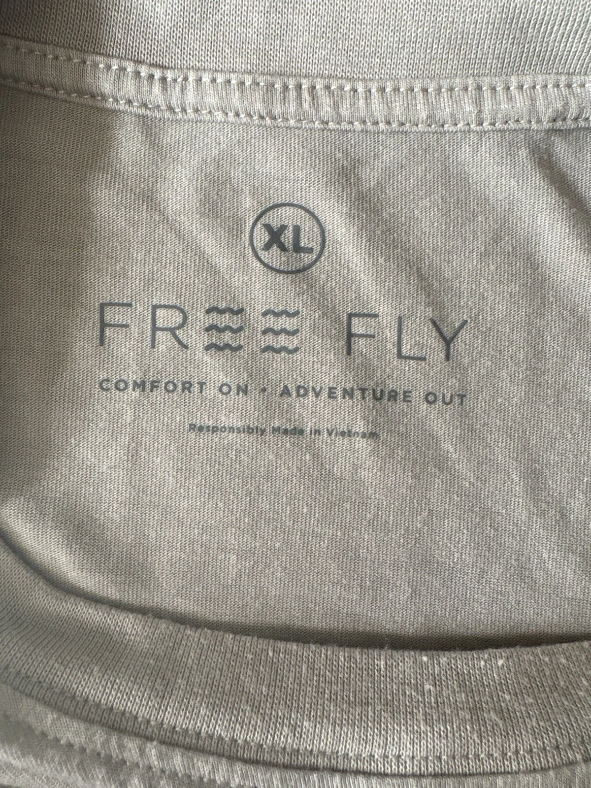 Free Fly Bamboo Lightweight Short Sleeve Tee Mens XL Taupe Raglan image 8