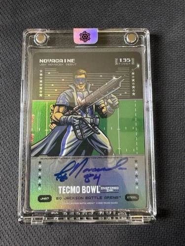 NOVACAINE BO JACKSON BATTLE ARENA TECMO BOWL AUTO STEEL JAY NOVACEK