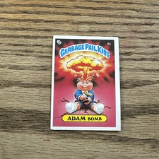 1985 Garbage Pail Kids 1st Series 1 Adam Bomb 8a U.K. MINI CHECKLIST CARD!!