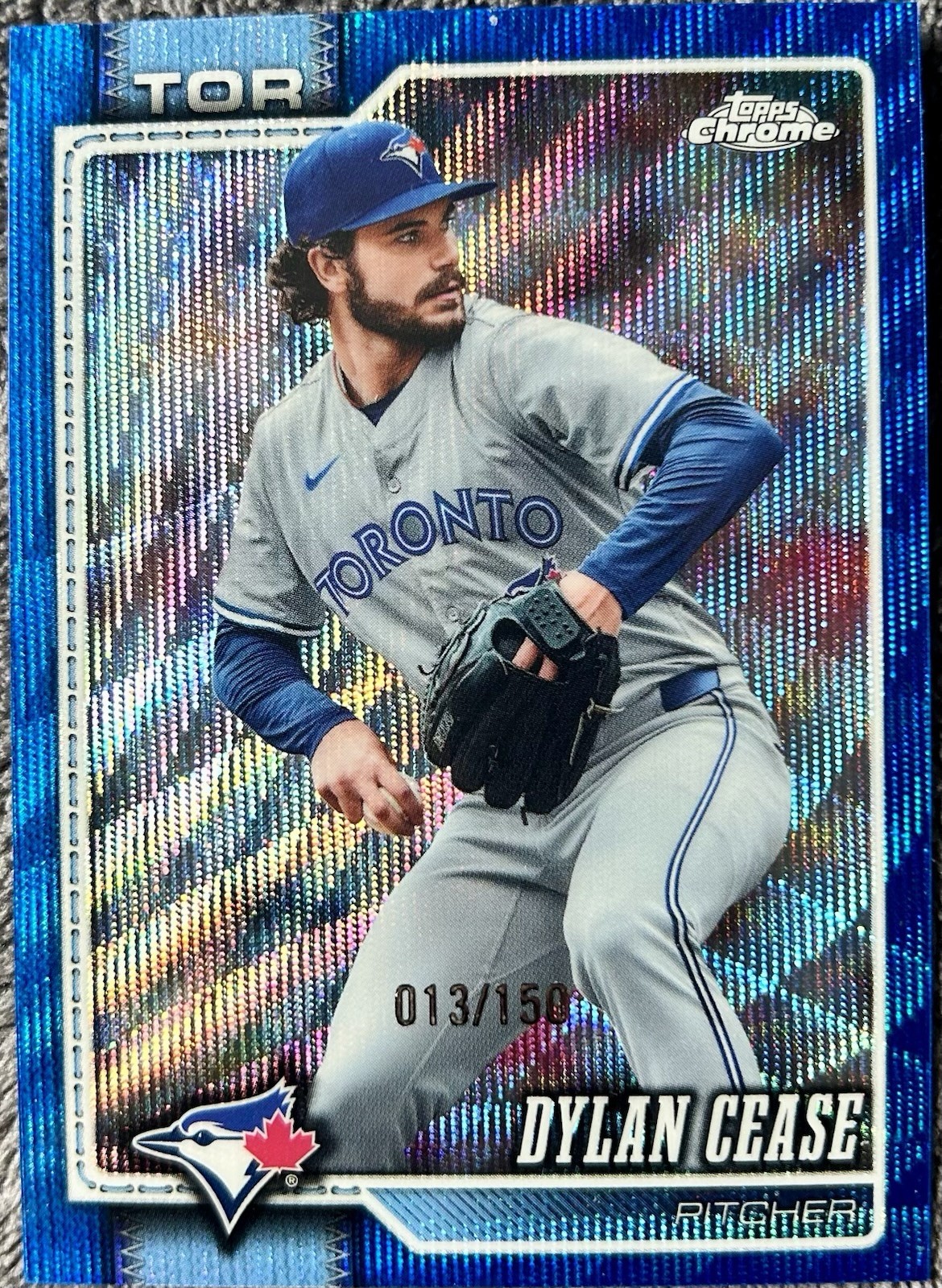 Topps Chrome 2026 Dylan Cease Blue Wave Refractor Blue Jays #208 #/150