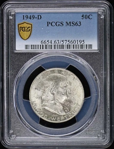 1949-D 50C Franklin Half Dollar PCGS MS63