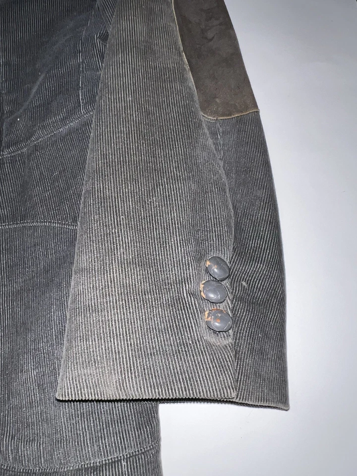 Blazer deportivo vintage Levi’s Western Wear gris pana parches en el codo 38R Foto 4 de 4