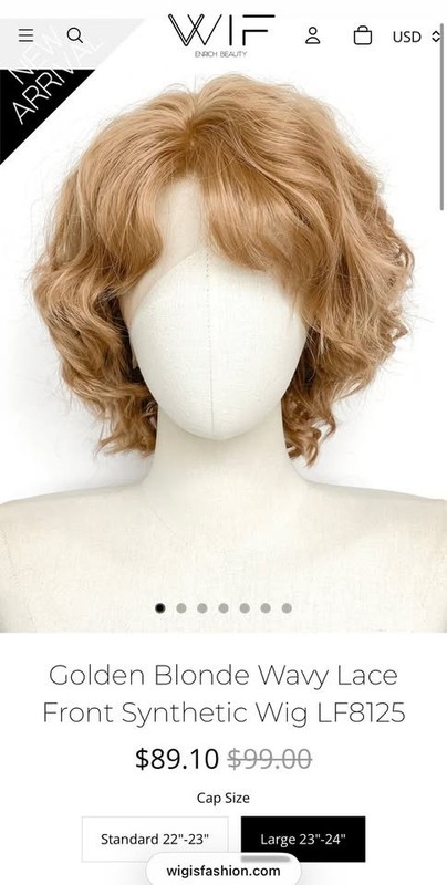 WigIsFashion Hobbit Wig NWT Golden Blonde Wavy Lace Front Synthetic Wig LF8125