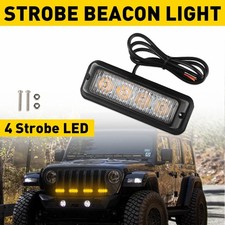 4led Truck Car Beacon Warning Hazard Flash Strobe Light Replacement Direct Amber