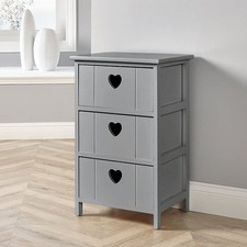 Home Source Chest of Drawers, Wooden Storage Unit Bedroom Organiser Bedside, Lov