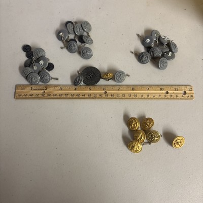 50 USN United States Navy Buttons - Including 6 Made by Waterbury Button Company