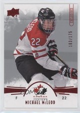 2016 Upper Deck Team Canada Juniors Men's UD Exclusives /175 Michael McLeod 0d7y