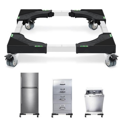 Adjustable Appliance Dolly HeavyDuty Mobile Base 4 Locking Swivel Wheels Rollers