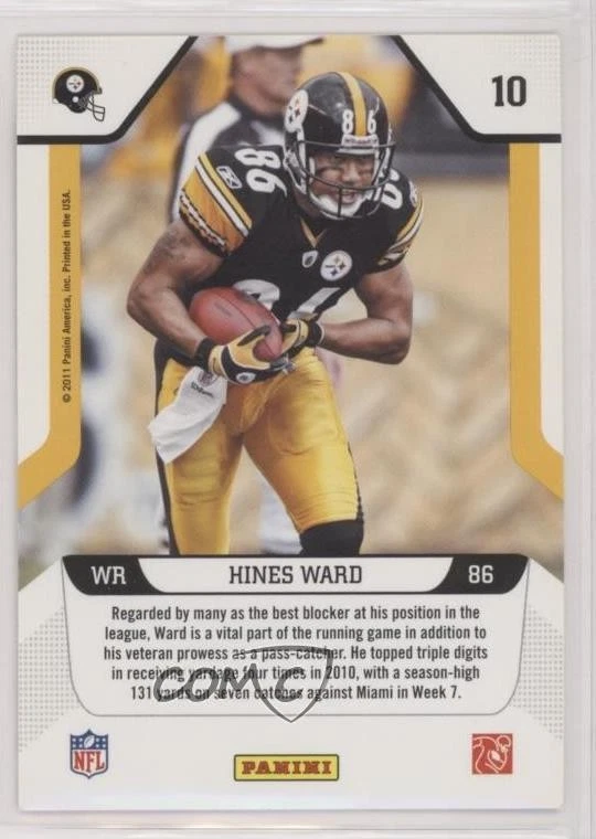 2011 Score Millennium Men Scorecard Hines Ward #10 - Image 2 of 2
