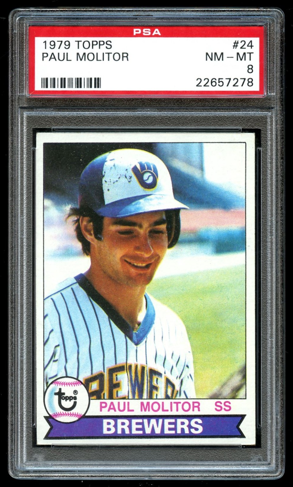 1979 Topps #24 Paul Molitor PSA 8 NM-MT