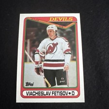 1990-91 Topps - Viacheslav Fetisov #27 (RC) rookie New Jersey Devils Ru 5