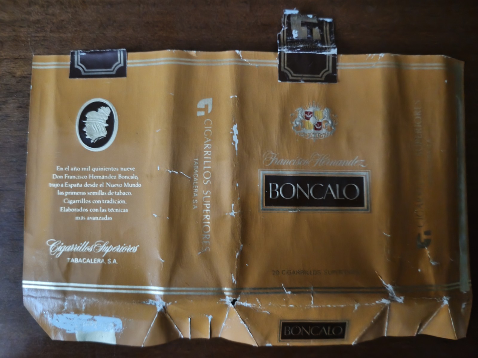 BONCALO - Confezione vuota di sigarette morbide