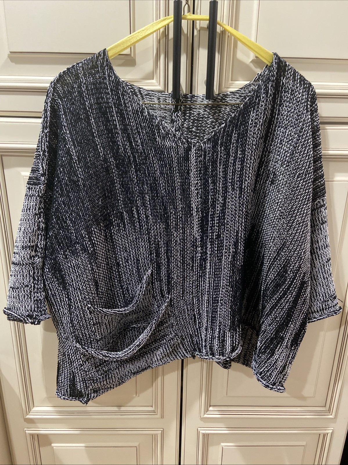 Paper Temples Cropped Large Graphite Sweater - image 1