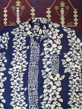 VTG Rayon Hawaiian Shirt, Large, Floral, Hula Bay, Camp Collar