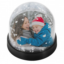 Custom Photo Snow Globe, Personalised Photo Snow Globe Christmas, Birthday Gift